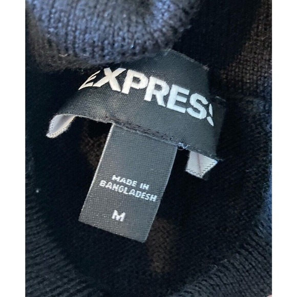 Express Turtleneck Sweater Size Medium Women’s Black - Picture 3 of 7